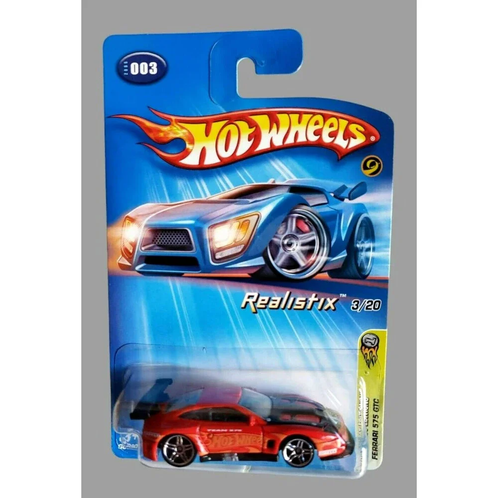 Hot Wheels FERRARI 575 GTC RED 003 2005 FIRST EDITIONS REALISTIX 3/20 1:64 G6690